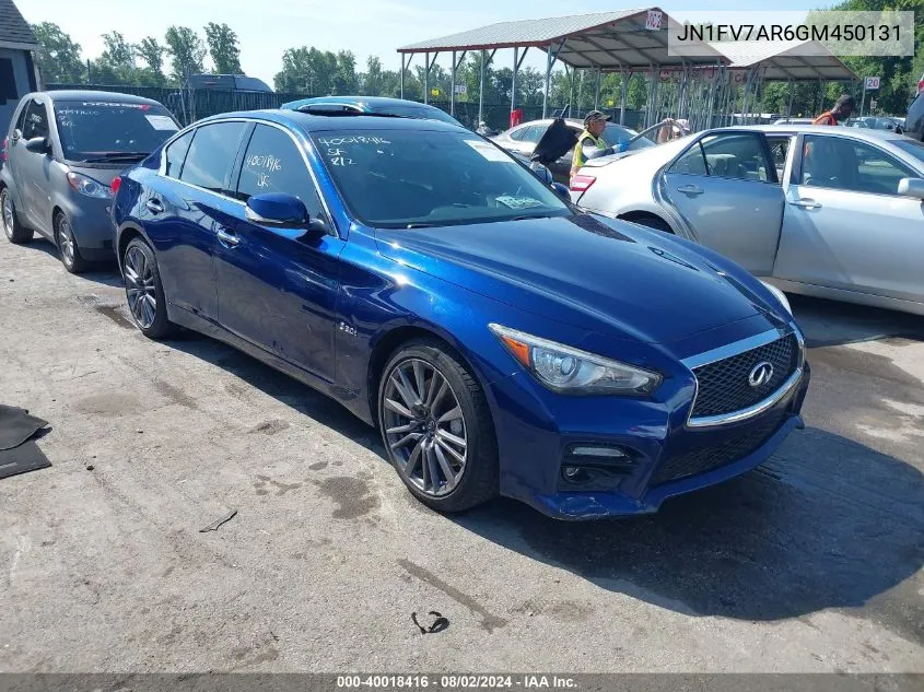 JN1FV7AR6GM450131 2016 Infiniti Q50 3.0T Red Sport 400