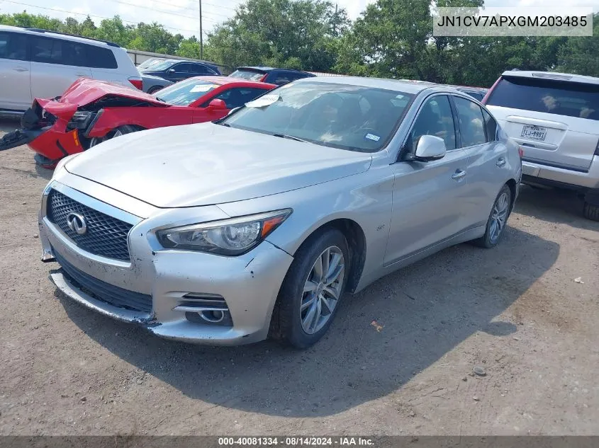 JN1CV7APXGM203485 2016 Infiniti Q50 2.0T Base/2.0T Premium