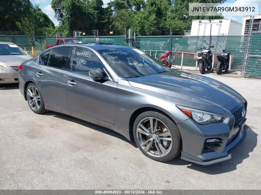 2016 Infiniti Q50 3.0T Premium/3.0T Sport VIN: JN1EV7AR9GM343912 Lot: 40094923