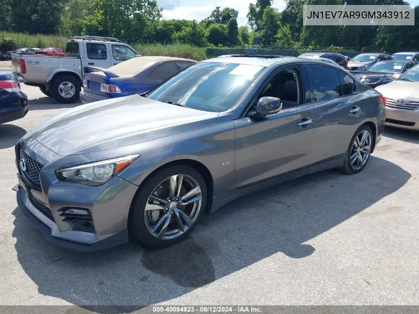 2016 Infiniti Q50 3.0T Premium/3.0T Sport VIN: JN1EV7AR9GM343912 Lot: 40094923