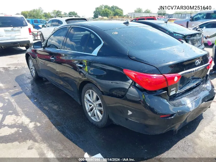 JN1CV7AR3GM251640 2016 Infiniti Q50 2.0T Base