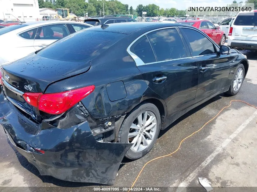 JN1CV7AR3GM251640 2016 Infiniti Q50 2.0T Base