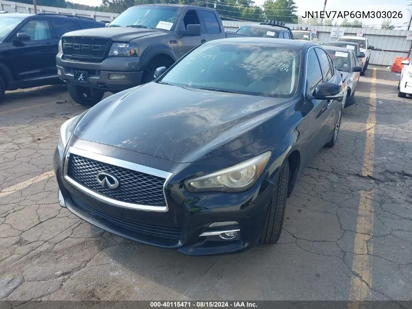 JN1EV7AP6GM303026 2016 Infiniti Q50 3.0T Premium