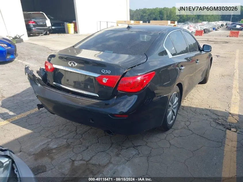 JN1EV7AP6GM303026 2016 Infiniti Q50 3.0T Premium