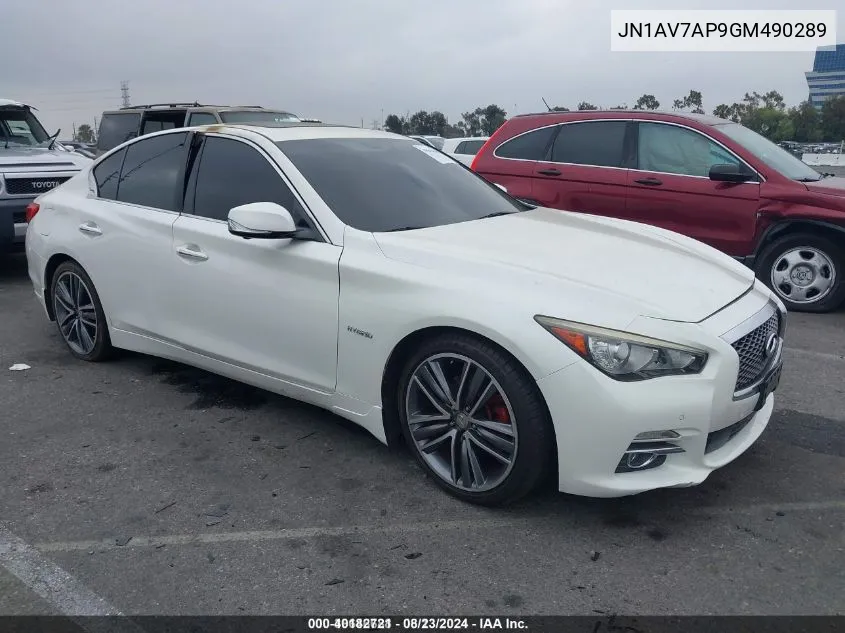 JN1AV7AP9GM490289 2016 Infiniti Q50 Hybrid