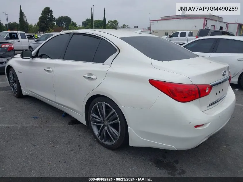 JN1AV7AP9GM490289 2016 Infiniti Q50 Hybrid