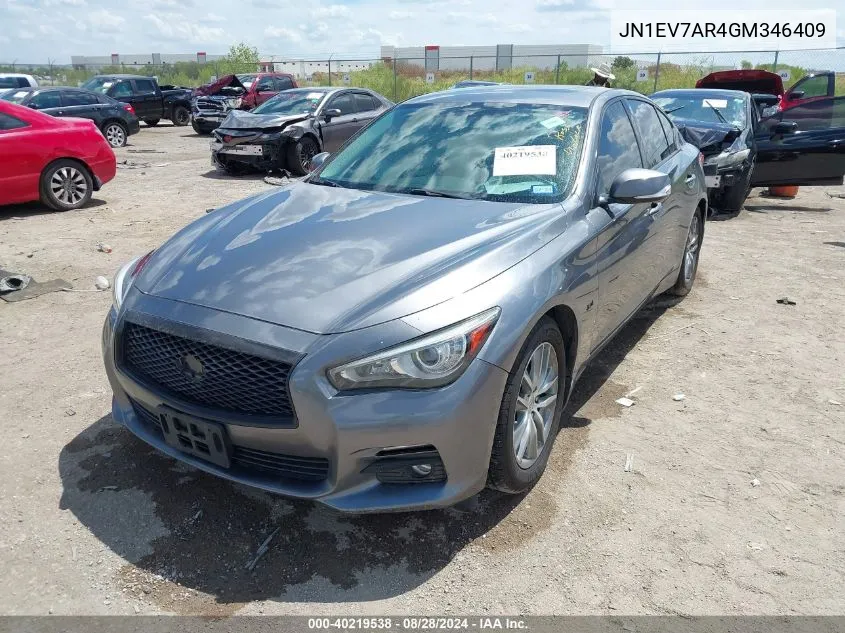 2016 Infiniti Q50 3.0T Premium VIN: JN1EV7AR4GM346409 Lot: 40219538