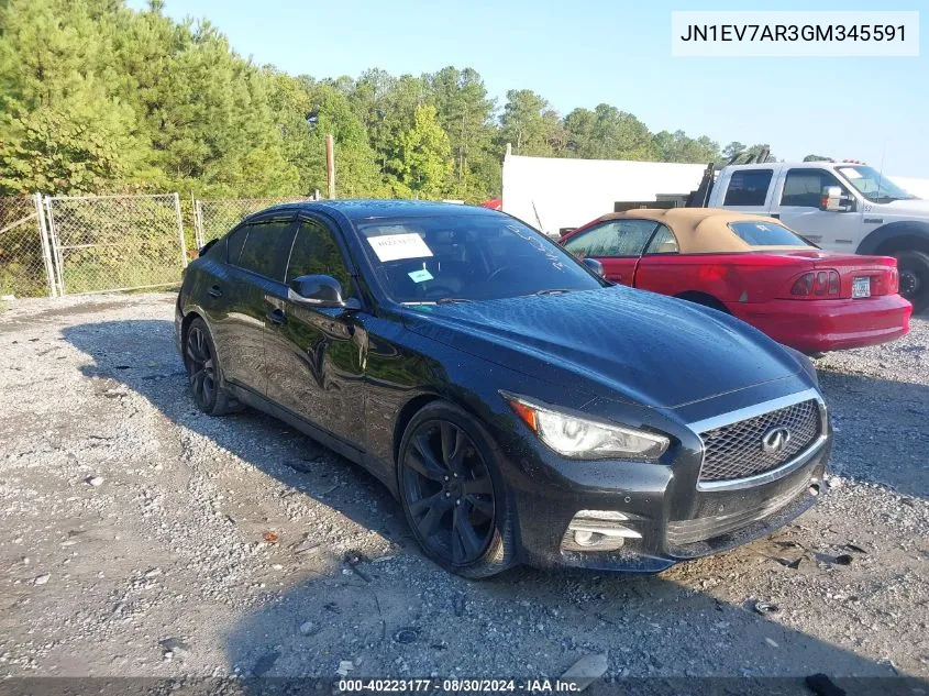 2016 Infiniti Q50 3.0T Premium VIN: JN1EV7AR3GM345591 Lot: 40223177