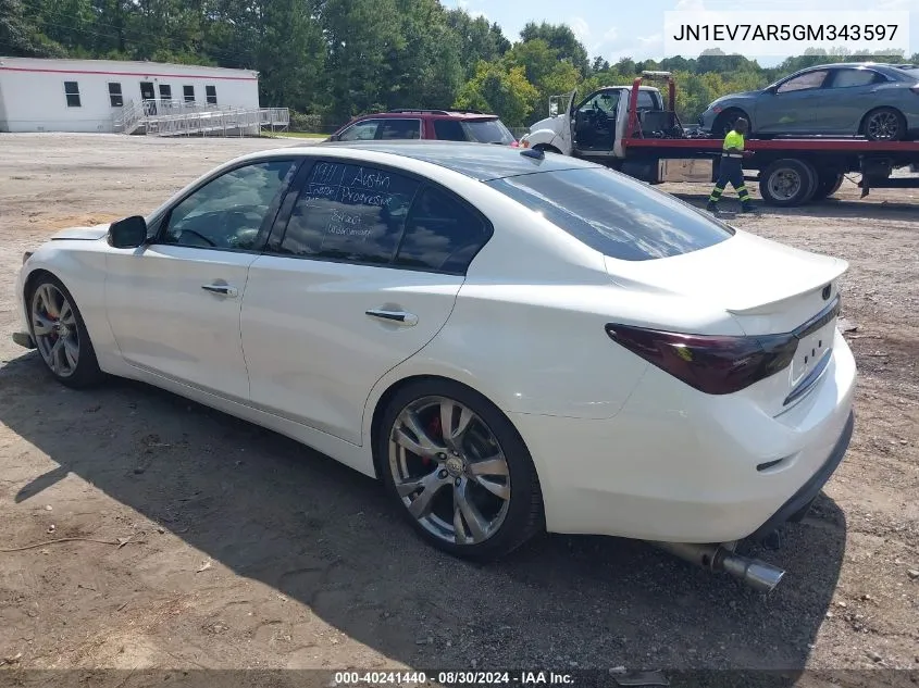 2016 Infiniti Q50 3.0T Sport VIN: JN1EV7AR5GM343597 Lot: 40241440