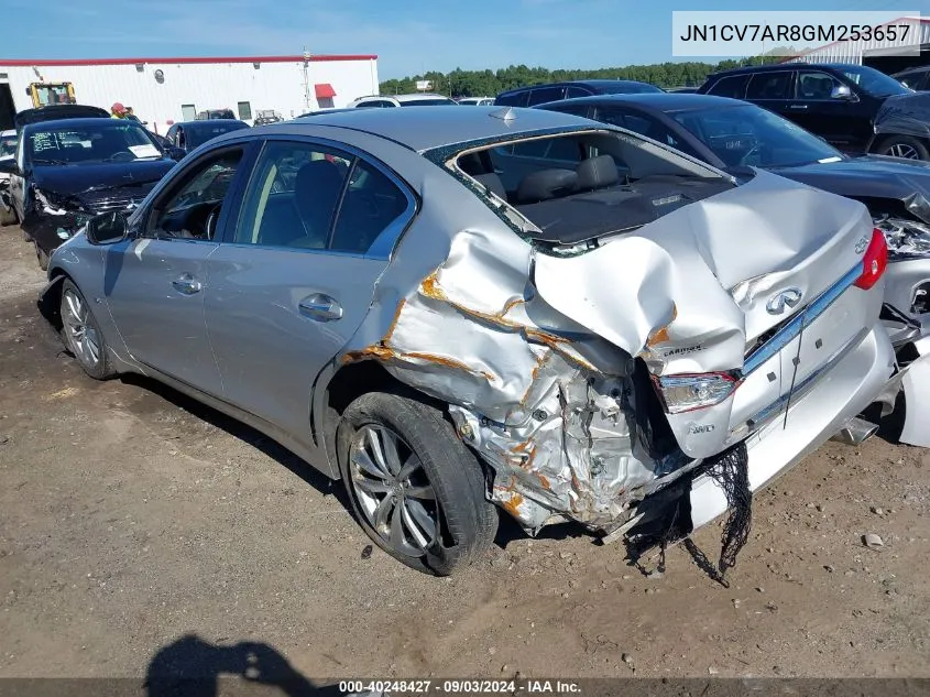 2016 Infiniti Q50 2.0T Premium VIN: JN1CV7AR8GM253657 Lot: 40248427