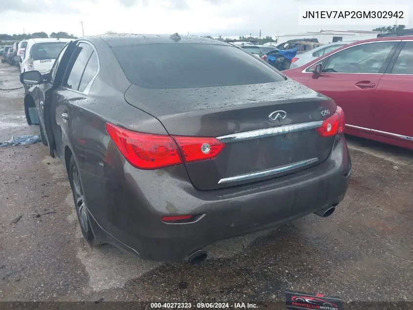 JN1EV7AP2GM302942 2016 Infiniti Q50 3.0T Premium