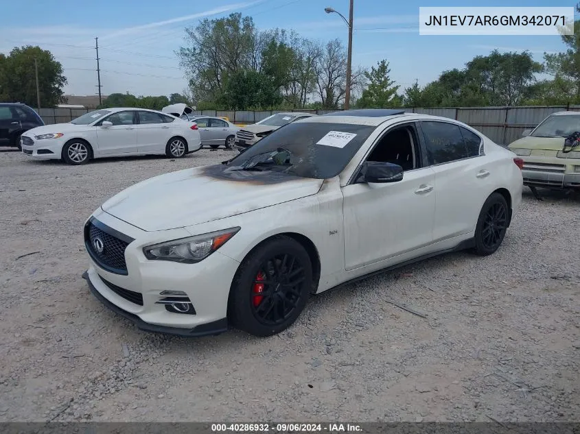 2016 Infiniti Q50 3.0T Premium VIN: JN1EV7AR6GM342071 Lot: 40286932