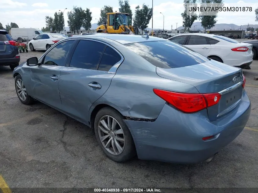 JN1EV7AP3GM301878 2016 Infiniti Q50 3.0T Premium/3.0T Sport