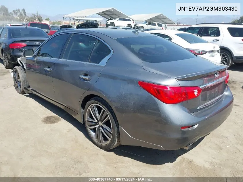 JN1EV7AP2GM303430 2016 Infiniti Q50 3.0T Sport