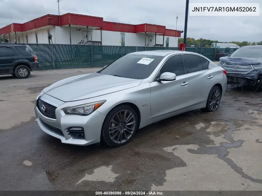 2016 Infiniti Q50 3.0T Red Sport 400 VIN: JN1FV7AR1GM452062 Lot: 40390098