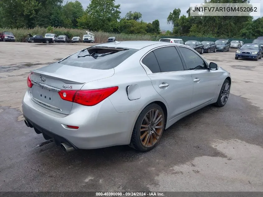 2016 Infiniti Q50 3.0T Red Sport 400 VIN: JN1FV7AR1GM452062 Lot: 40390098