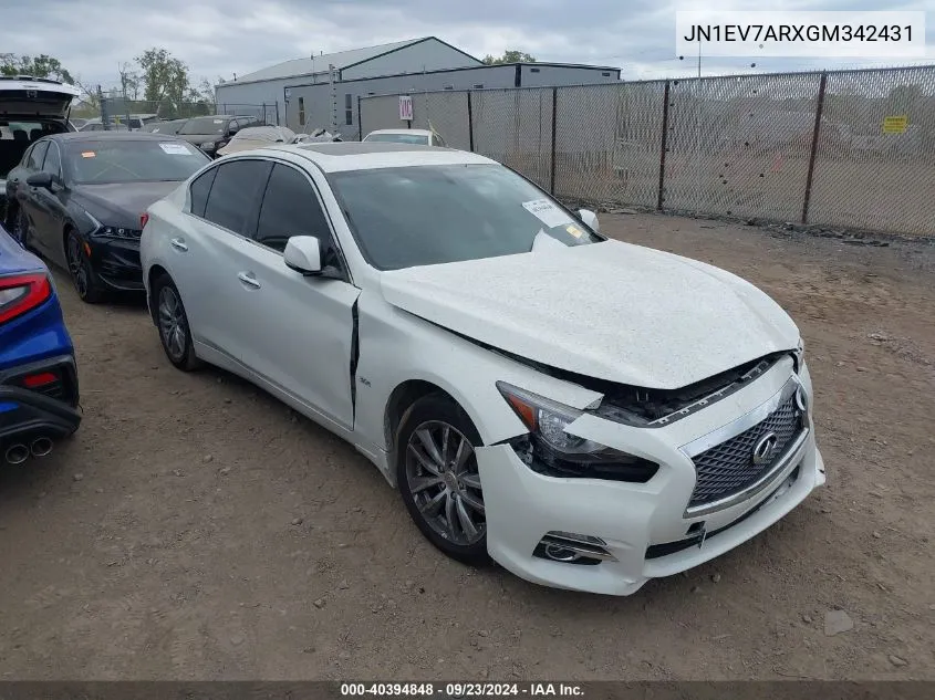 JN1EV7ARXGM342431 2016 Infiniti Q50 Premium/Sport