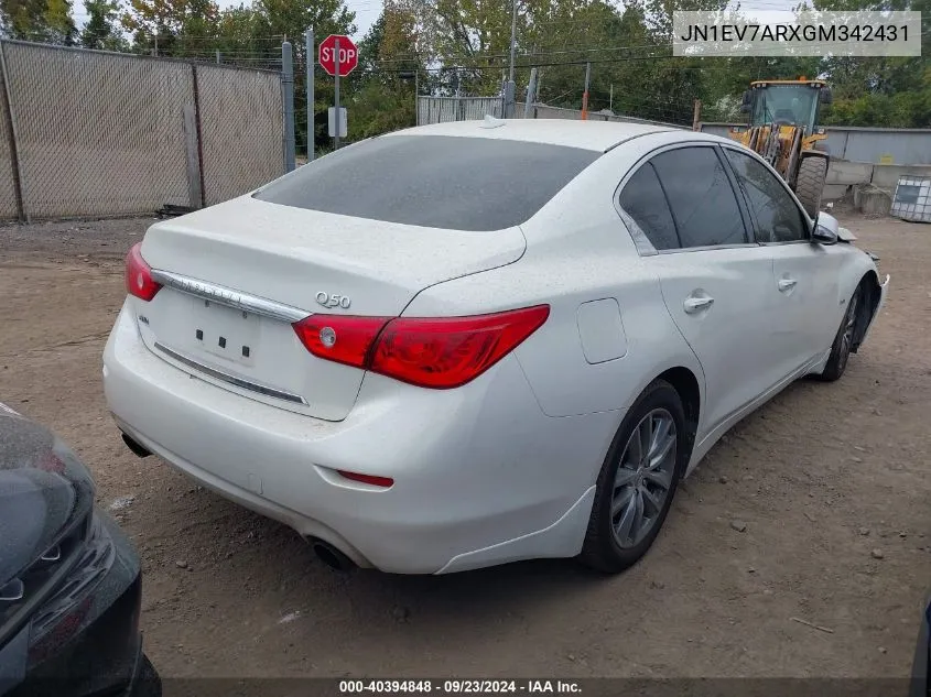 JN1EV7ARXGM342431 2016 Infiniti Q50 Premium/Sport