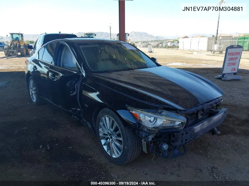 2016 Infiniti Q50 3.0T Premium VIN: JN1EV7AP7GM304881 Lot: 40396300