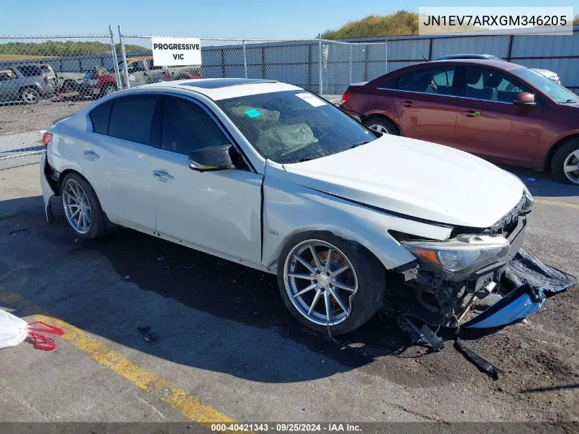 2016 Infiniti Q50 3.0T Premium VIN: JN1EV7ARXGM346205 Lot: 40421343