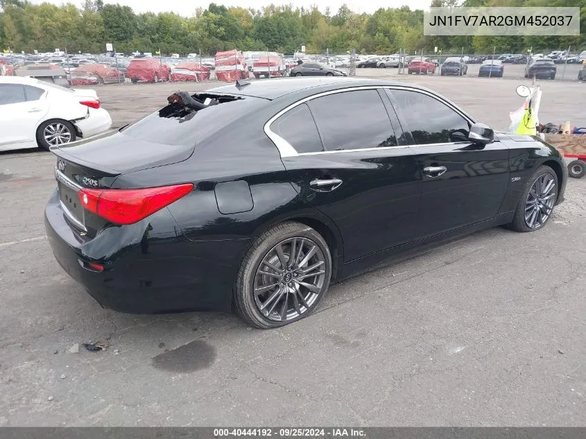 JN1FV7AR2GM452037 2016 Infiniti Q50 3.0T Red Sport 400