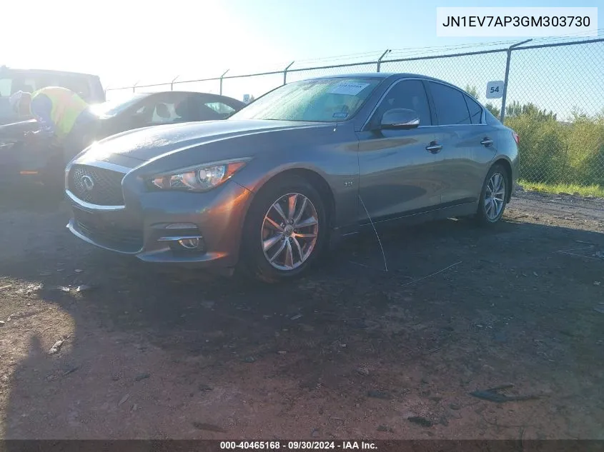 2016 Infiniti Q50 Premium/Sport VIN: JN1EV7AP3GM303730 Lot: 40465168