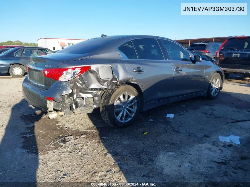 2016 Infiniti Q50 Premium/Sport VIN: JN1EV7AP3GM303730 Lot: 40465168