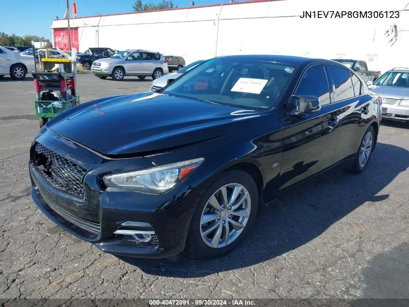 2016 Infiniti Q50 3.0T Premium VIN: JN1EV7AP8GM306123 Lot: 40472091