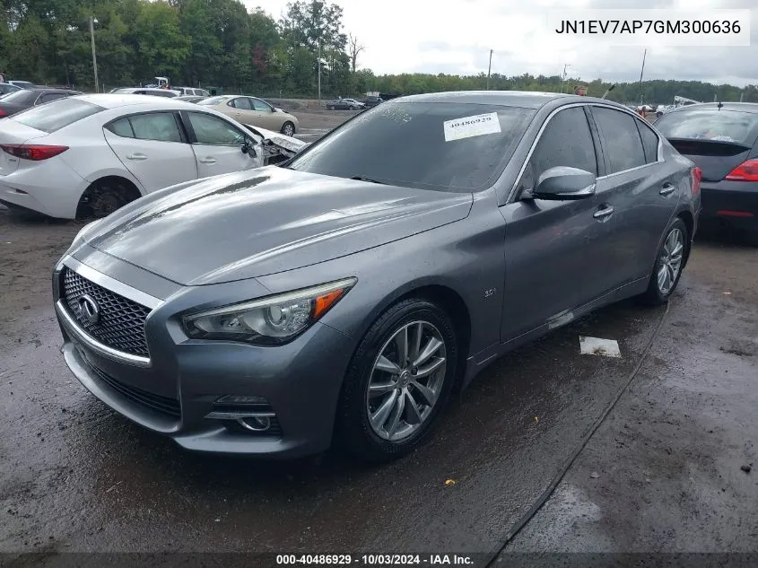 2016 Infiniti Q50 3.0T Premium VIN: JN1EV7AP7GM300636 Lot: 40486929