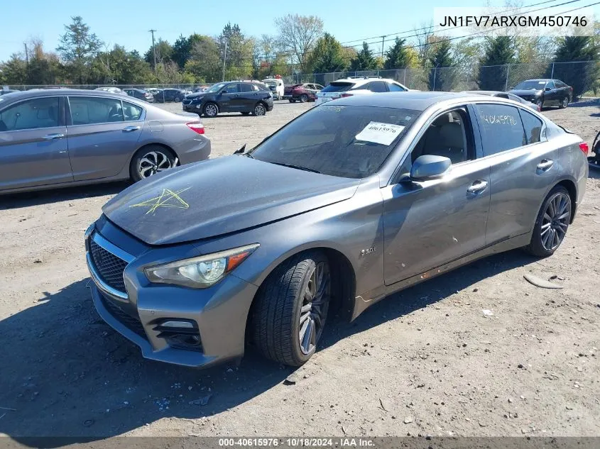 JN1FV7ARXGM450746 2016 Infiniti Q50 3.0T Red Sport 400