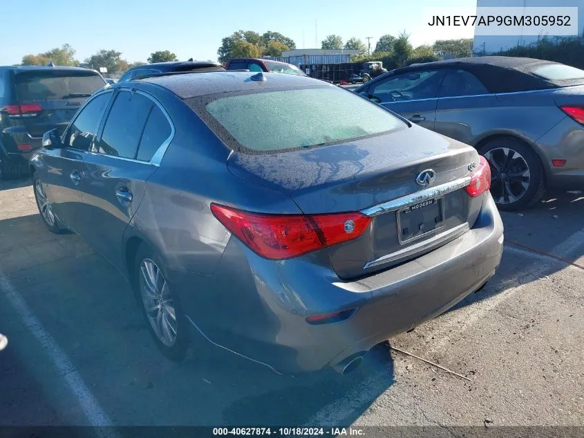 JN1EV7AP9GM305952 2016 Infiniti Q50 3.0T Premium