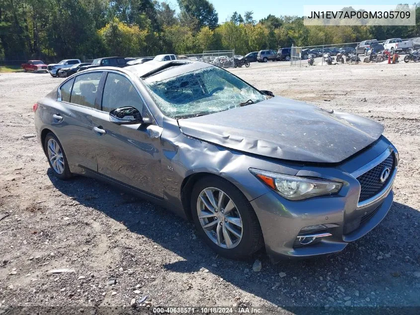 2016 Infiniti Q50 3.0T Premium VIN: JN1EV7AP0GM305709 Lot: 40638571