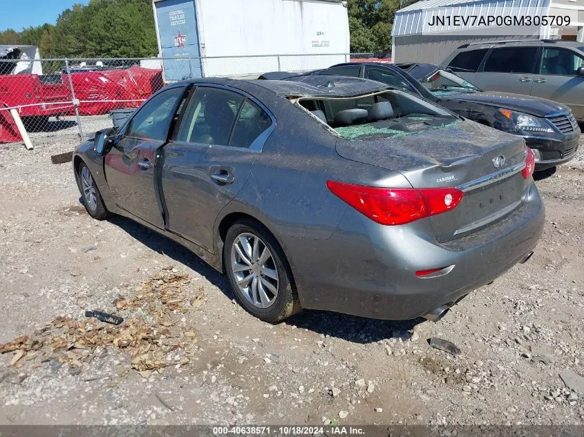 2016 Infiniti Q50 3.0T Premium VIN: JN1EV7AP0GM305709 Lot: 40638571