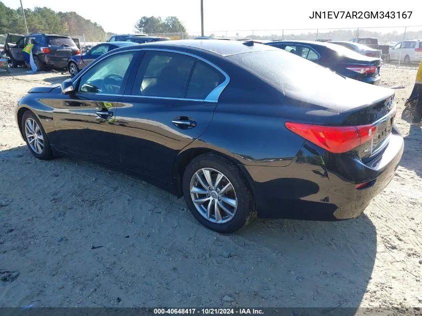 JN1EV7AR2GM343167 2016 Infiniti Q50 3.0T Premium