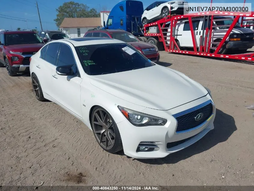 2016 Infiniti Q50 3.0T Premium VIN: JN1EV7AP7GM300300 Lot: 40843250