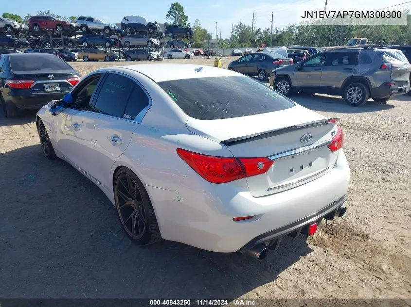 2016 Infiniti Q50 3.0T Premium VIN: JN1EV7AP7GM300300 Lot: 40843250