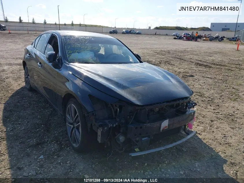 2017 Infiniti Q50 VIN: JN1EV7AR7HM841480 Lot: 12101288