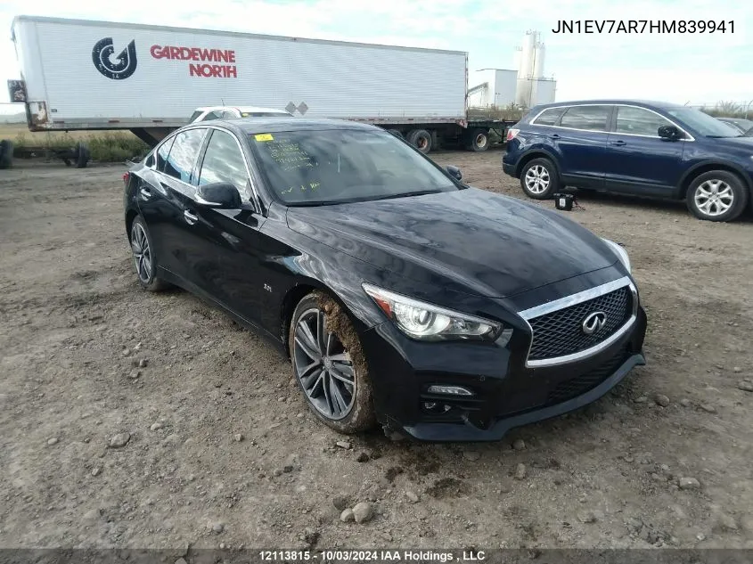 2017 Infiniti Q50 VIN: JN1EV7AR7HM839941 Lot: 12113815