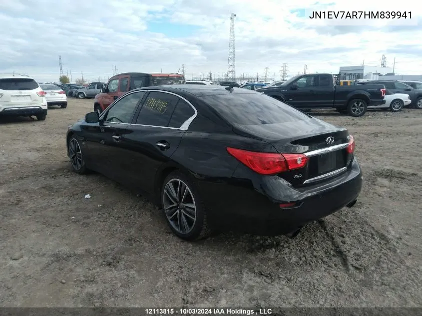 2017 Infiniti Q50 VIN: JN1EV7AR7HM839941 Lot: 12113815