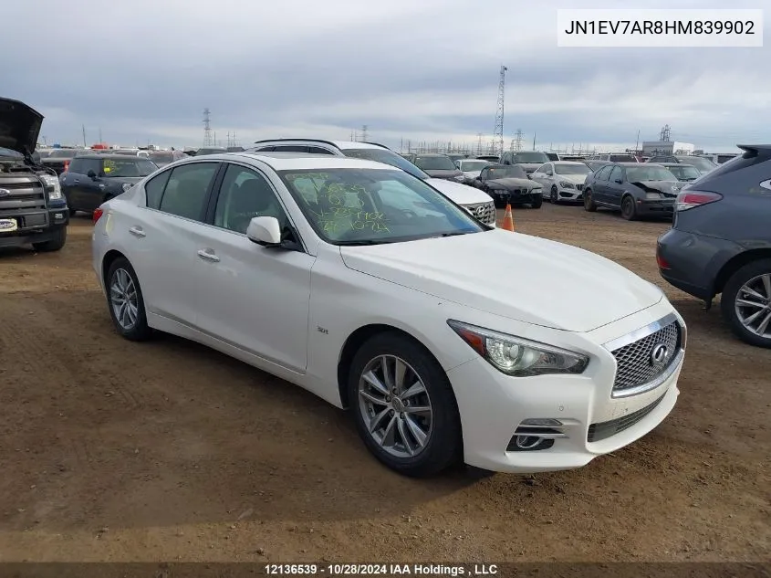 2017 Infiniti Q50 VIN: JN1EV7AR8HM839902 Lot: 12136539