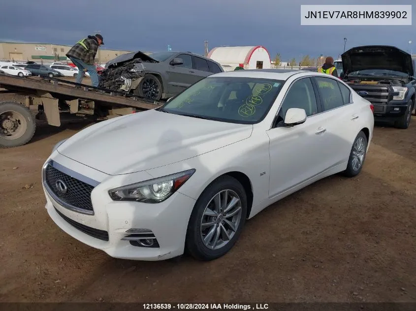 2017 Infiniti Q50 VIN: JN1EV7AR8HM839902 Lot: 12136539