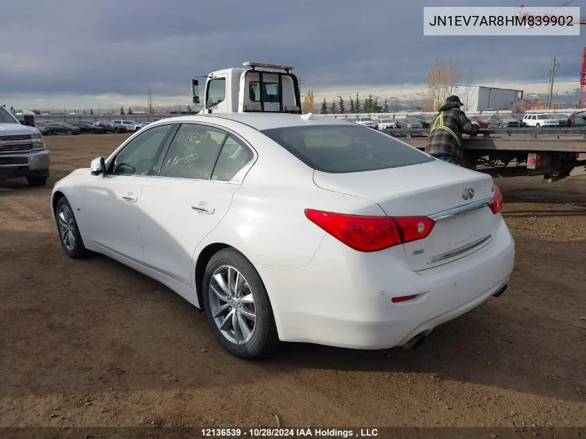 2017 Infiniti Q50 VIN: JN1EV7AR8HM839902 Lot: 12136539