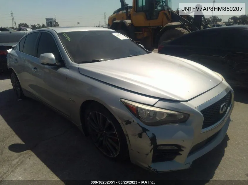 JN1FV7AP8HM850207 2017 Infiniti Q50 3.0T Red Sport 400