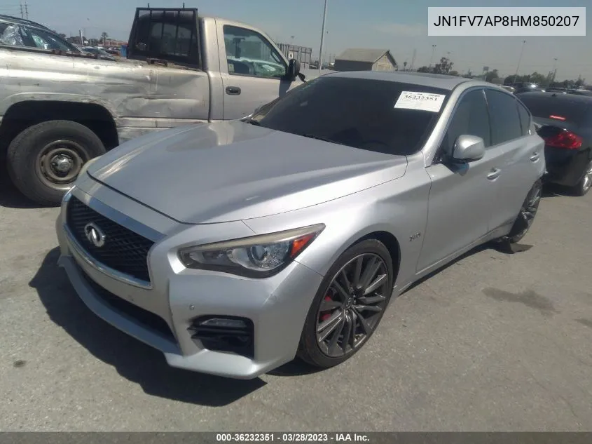 JN1FV7AP8HM850207 2017 Infiniti Q50 3.0T Red Sport 400