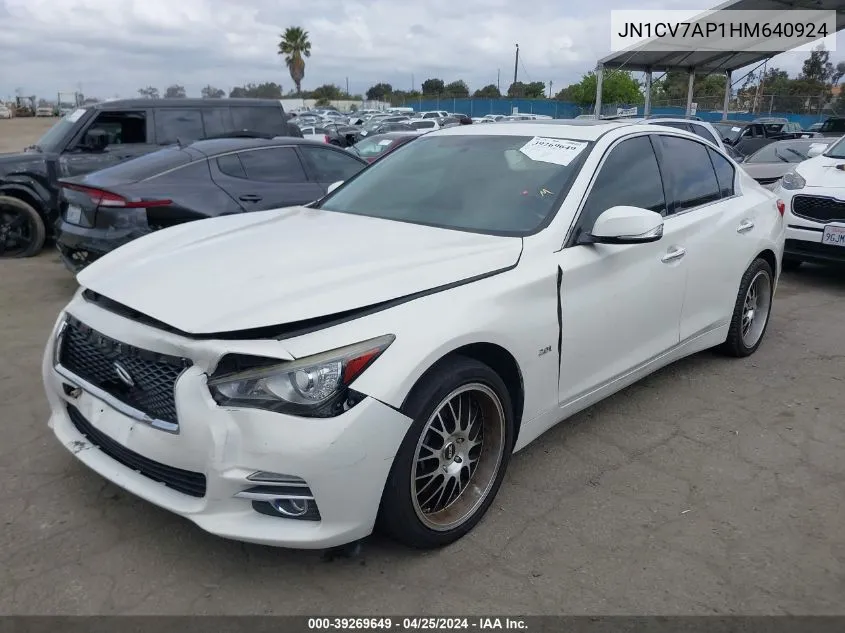 JN1CV7AP1HM640924 2017 Infiniti Q50 2.0T Premium