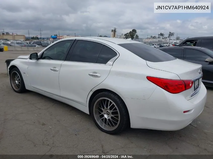 JN1CV7AP1HM640924 2017 Infiniti Q50 2.0T Premium