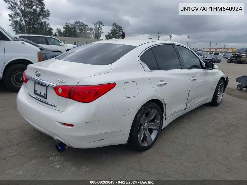 JN1CV7AP1HM640924 2017 Infiniti Q50 2.0T Premium