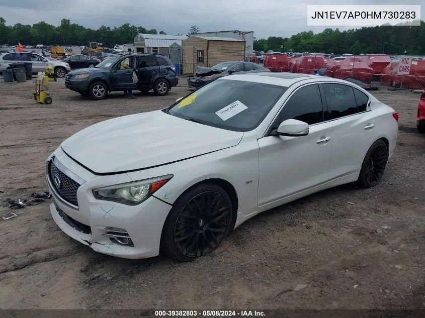 2017 Infiniti Q50 3.0T Premium VIN: JN1EV7AP0HM730283 Lot: 39382803