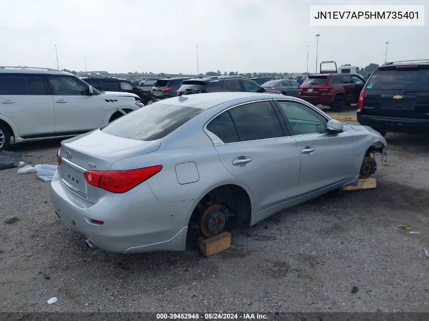 JN1EV7AP5HM735401 2017 Infiniti Q50 3.0T Premium