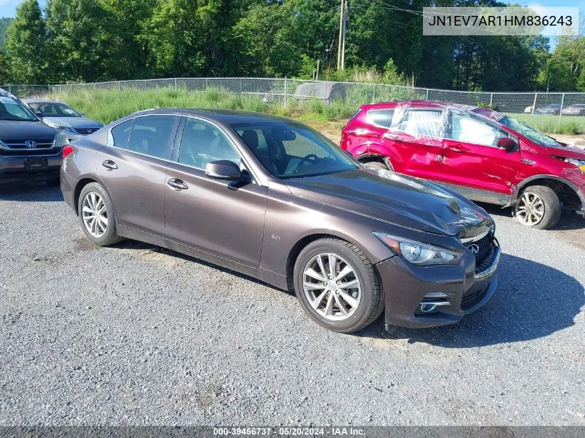 2017 Infiniti Q50 3.0T Premium VIN: JN1EV7AR1HM836243 Lot: 39456737